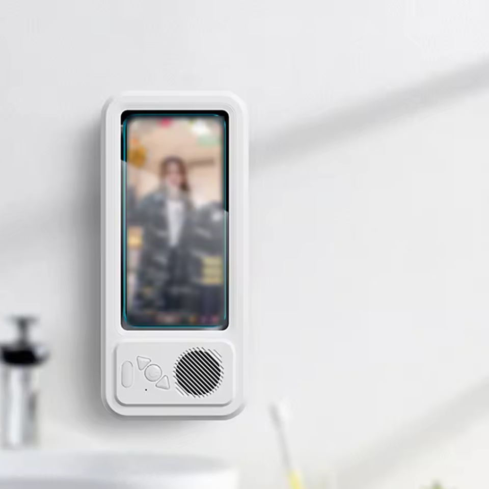 Waterproof Shower Phone Holder with Bluetooth Speaker – Hands-Free Music & Calls