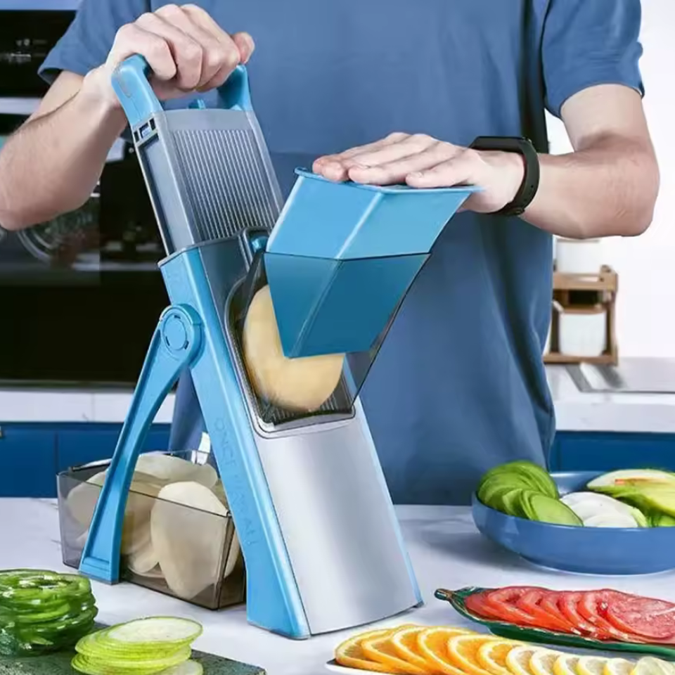 5-in-1 Vegetable Cutter – Adjustable Slice & Strip Kitchen Tool