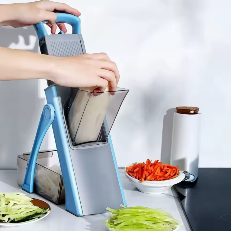 5-in-1 Vegetable Cutter – Adjustable Slice & Strip Kitchen Tool