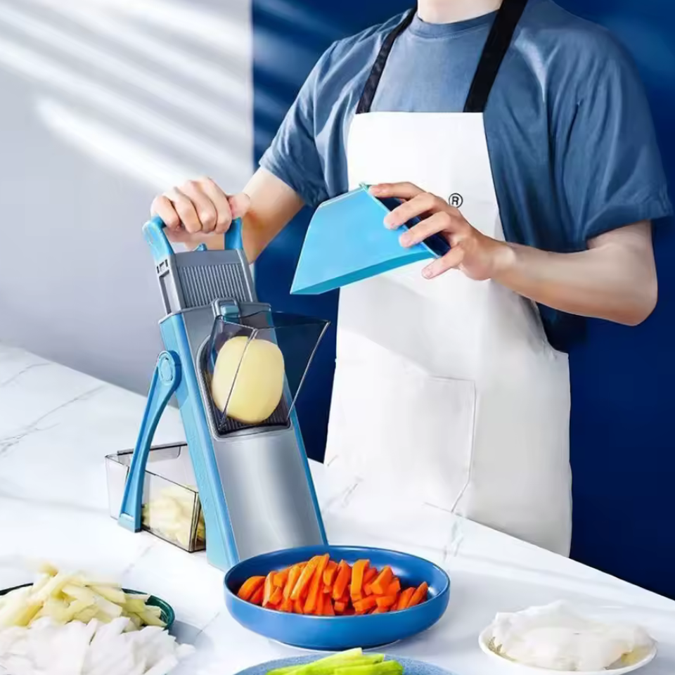 5-in-1 Vegetable Cutter – Adjustable Slice & Strip Kitchen Tool