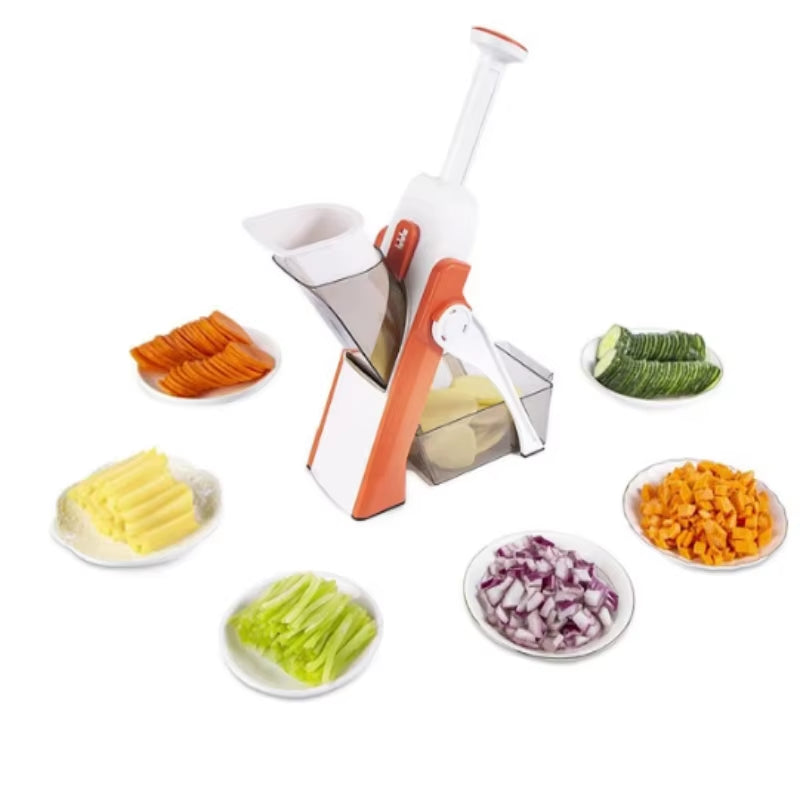5-in-1 Vegetable Cutter – Adjustable Slice & Strip Kitchen Tool